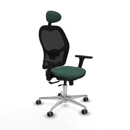PIQUERAS Y CRESPO Silla de oficina Jorquera con mecanismo Sincro/Traslack Verde botella