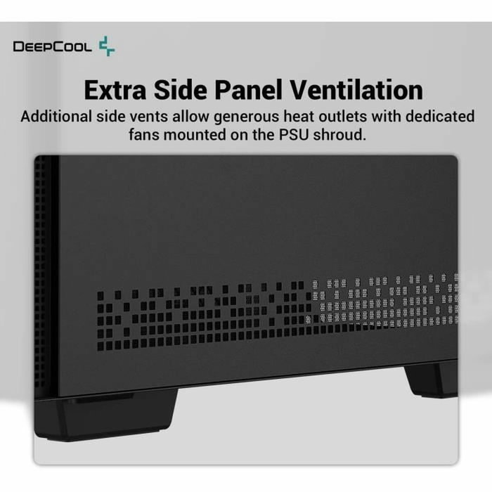 Deepcool CH370 Caja Gaming Cristal Templado Negro