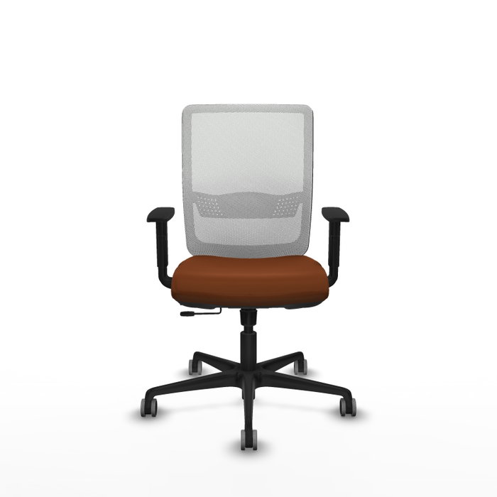 PIQUERAS Y CRESPO Silla de oficina Haches con mecanismo Sincro/Traslack, Marrón y Blanco PIQUERAS Y CRESPO Silla de oficina Haches con mecanismo Sincro/Traslack, Marrón y Blanco