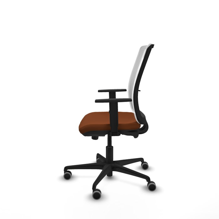PIQUERAS Y CRESPO Silla de oficina Haches con mecanismo Sincro/Traslack, Marrón y Blanco PIQUERAS Y CRESPO Silla de oficina Haches con mecanismo Sincro/Traslack, Marrón y Blanco