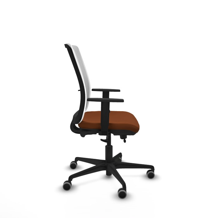 PIQUERAS Y CRESPO Silla de oficina Haches con mecanismo Sincro/Traslack, Marrón y Blanco PIQUERAS Y CRESPO Silla de oficina Haches con mecanismo Sincro/Traslack, Marrón y Blanco