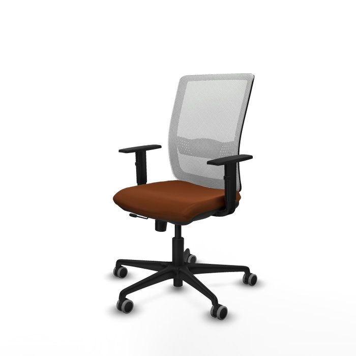 PIQUERAS Y CRESPO Silla de oficina Haches con mecanismo Sincro/Traslack, Marrón y Blanco PIQUERAS Y CRESPO Silla de oficina Haches con mecanismo Sincro/Traslack, Marrón y Blanco