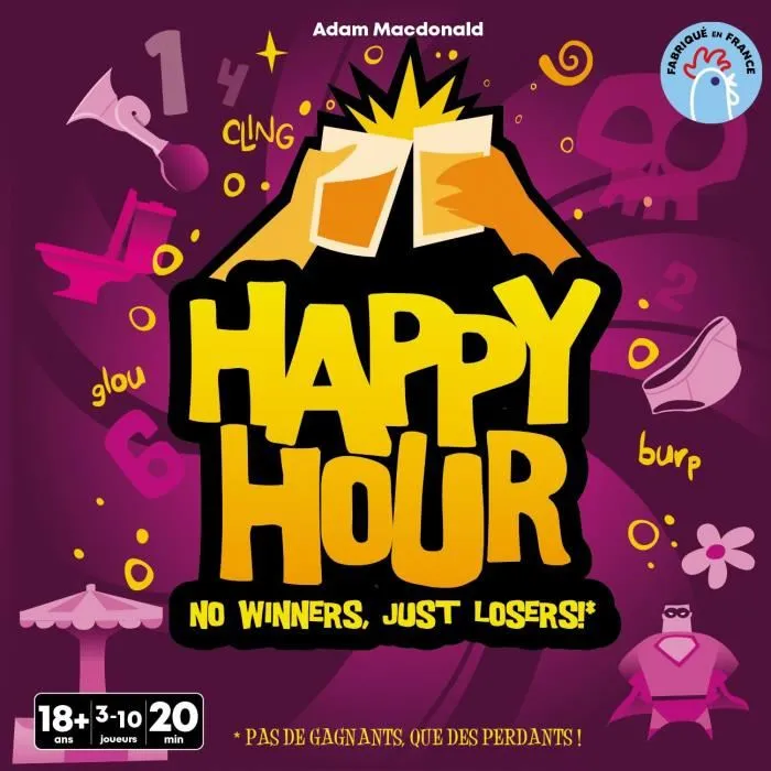 Asmodee ASM3760052143779 Happy Hour - Juego de mesa para 14 años, Idioma francés