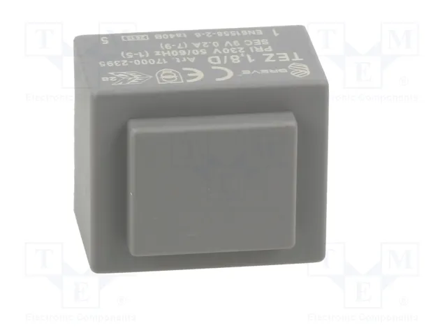 BREVE TUFVASSONS Transformador Cerrado TEZ 1,8VA 230VAC a 9V BREVE TUFVASSONS Transformador Cerrado TEZ 1,8VA 230VAC a 9V