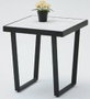 DKD Home Decor Mesita Auxiliar de Metal y Cerámica Blanco
