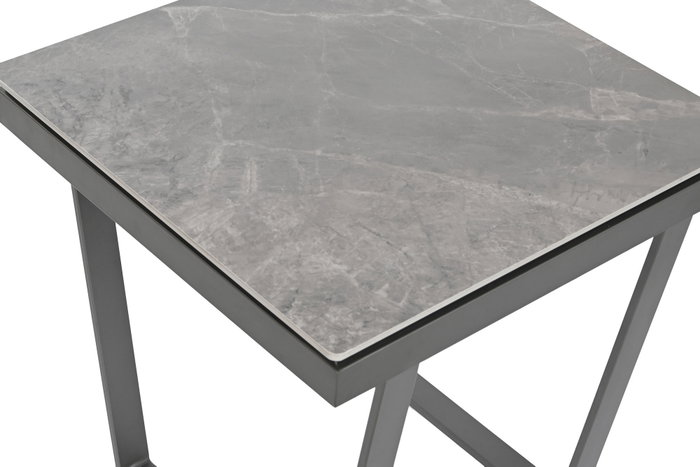 DKD Home Decor Mesita Auxiliar de Metal y Cerámica Blanco DKD Home Decor Mesita Auxiliar de Metal y Cerámica Blanco