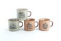 DKD Home Decor Set de 4 Tazas de Gres Rosa Mate