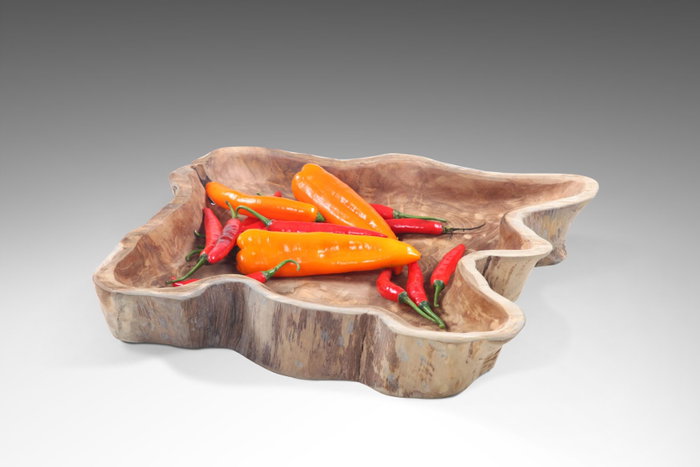 DKD Home Decor Centro de Mesa de Teca Tallada Marrón 40x40x5 cm DKD Home Decor Centro de Mesa de Teca Tallada Marrón 40x40x5 cm