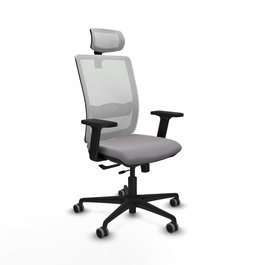 PIQUERAS Y CRESPO Silla de oficina Haches Gris y Blanco