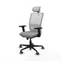 PIQUERAS Y CRESPO Silla de oficina Haches Gris y Blanco