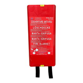 Anaf Group Manta Ignífuga FB-128 Certificación TÜV Rheinland 1869:2019, 120x180 cm, Fibra de Vidrio, Instrucciones 5 Idiomas (FR/ES/UK/DE/PT), en Caja Rígida