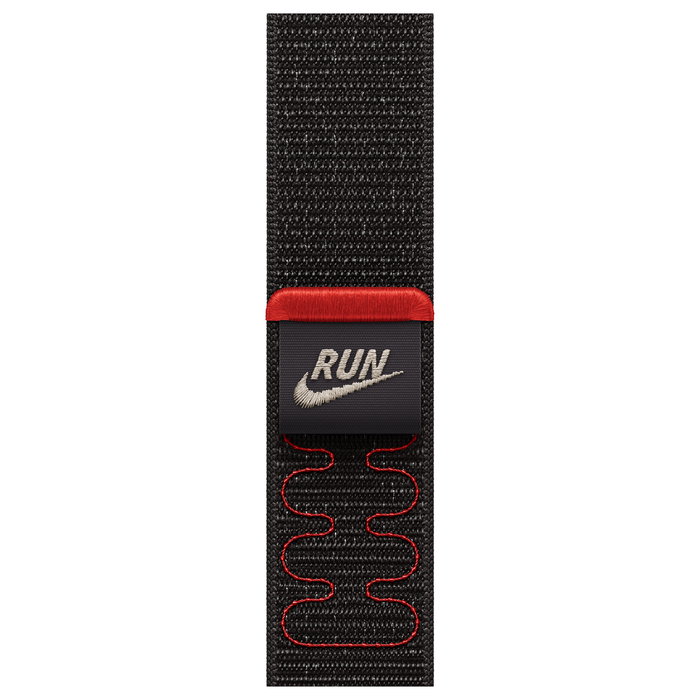 Apple Nike Sport Loop Banda para Apple Watch 44mm 45mm 46mm 49mm Midnight Black - Nylon y Poliéster Reciclado, Cierre de Velcro