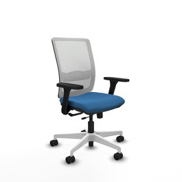 PIQUERAS Y CRESPO Silla de oficina Haches Azul claro y Blanco