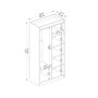 Hanah Home Armario Akser Blanco 90x180x45 cm con Almacenamiento Adicional y Estantes