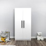 Hanah Home Armario Akser Blanco 90x180x45 cm con Almacenamiento Adicional y Estantes