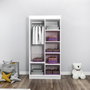 Hanah Home Armario Akser Blanco 90x180x45 cm con Almacenamiento Adicional y Estantes