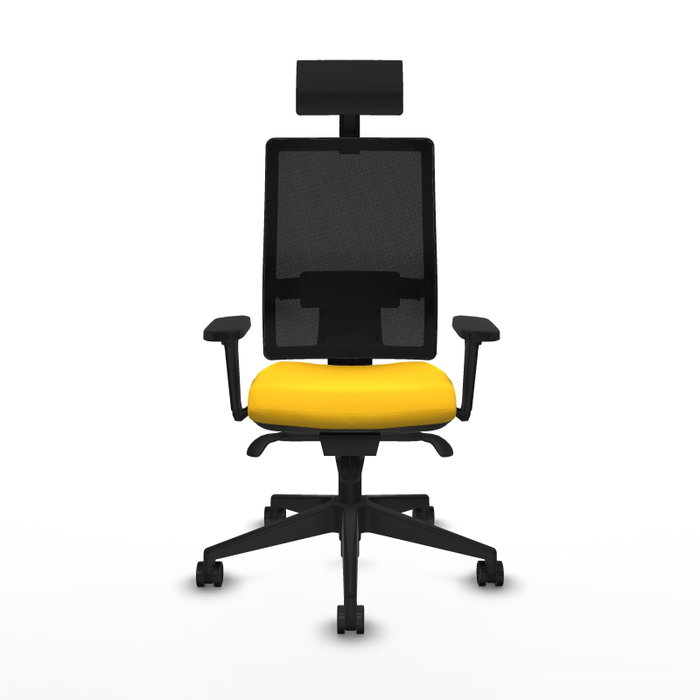 PIQUERAS Y CRESPO Silla de oficina Horna con mecanismo Sincro, Amarillo y Negro PIQUERAS Y CRESPO Silla de oficina Horna con mecanismo Sincro, Amarillo y Negro