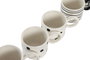 DKD Home Decor Tazas de Café Set de 6 Blanco Negro Porcelana New Bone 12 x 7 x 25 cm 90ml