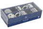 DKD Home Decor Tazas de Café Set de 6 Blanco Negro Porcelana New Bone 12 x 7 x 25 cm 90ml