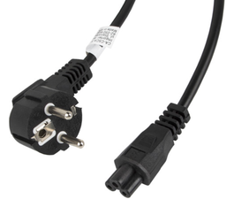 LANBERG CA-C5CA-11CC-003-BK Cable de Transmisión Negro 3 m C5 Acoplador CEE7/7