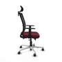 PIQUERAS Y CRESPO Silla de oficina Haches Sincro/Traslack Granate y Negro