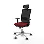 PIQUERAS Y CRESPO Silla de oficina Haches Sincro/Traslack Granate y Negro