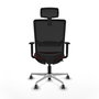 PIQUERAS Y CRESPO Silla de oficina Haches Sincro/Traslack Granate y Negro
