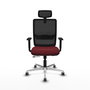 PIQUERAS Y CRESPO Silla de oficina Haches Sincro/Traslack Granate y Negro