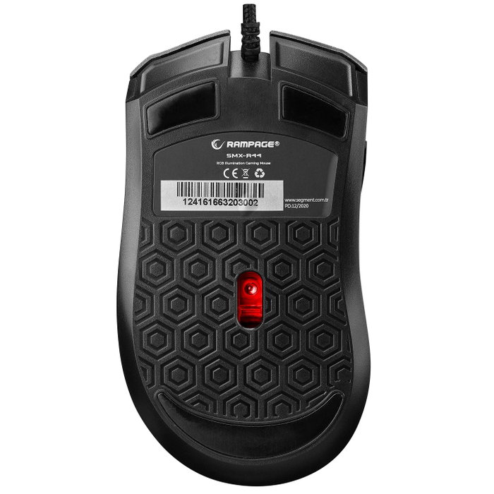 Rampage SMX-R44V2 Ratón Gaming 12800 DPI RGB LED 1kHz HUANO Makro Negro
