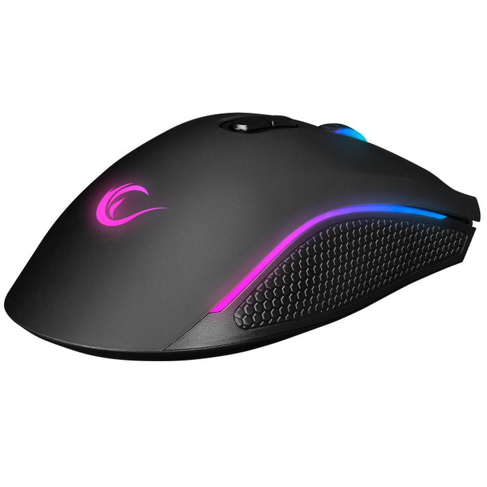 Rampage SMX-R44V2 Ratón Gaming 12800 DPI RGB LED 1kHz HUANO Makro Negro