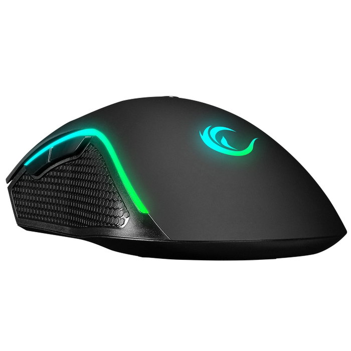 Rampage SMX-R44V2 Ratón Gaming 12800 DPI RGB LED 1kHz HUANO Makro Negro