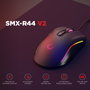 Rampage SMX-R44V2 Ratón Gaming 12800 DPI RGB LED 1kHz HUANO Makro Negro