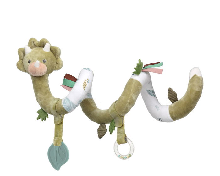 KioKids - Peluche Juguete Espiral Dinosaurio Verde para Bebé +0 Meses, para Cuna, Silla de Paseo y Colección, Material Polyester, Lavable 30° KioKids - Peluche Juguete Espiral Dinosaurio Verde para Bebé +0 Meses, para Cuna, Silla de Paseo y Colección, Material Polyester, Lavable 30°