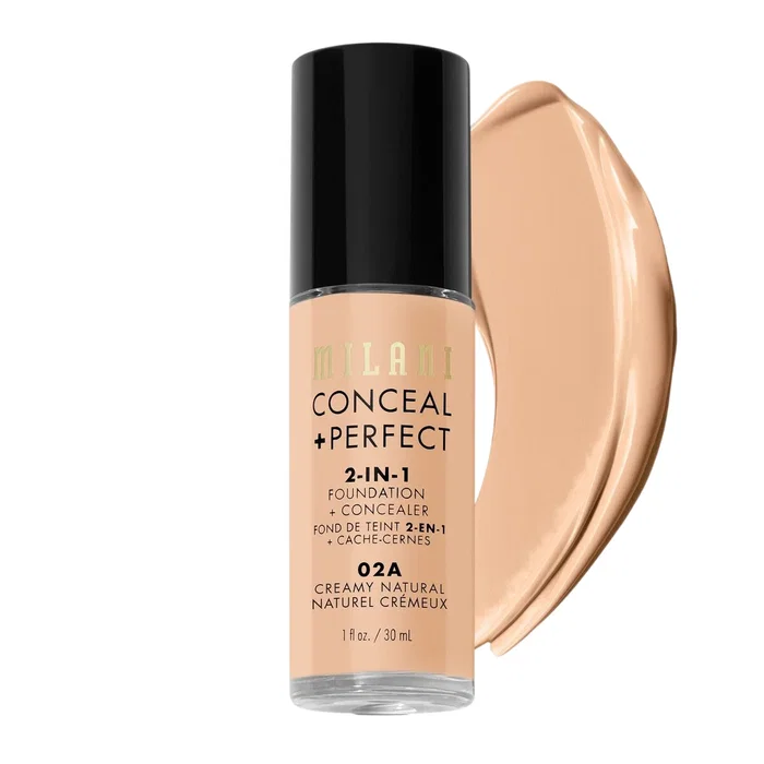 Milani Conceal + Perfect Base líquida y corrector 2 en 1, 02A Creamy Natural, 30 ml Milani Conceal + Perfect Base líquida y corrector 2 en 1, 02A Creamy Natural, 30 ml