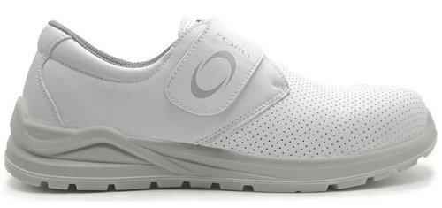 FORLI Zapato de Trabajo Fresno con Cierre de Velcro, Blanco, Talla 41 FORLI Zapato de Trabajo Fresno con Cierre de Velcro, Blanco, Talla 41