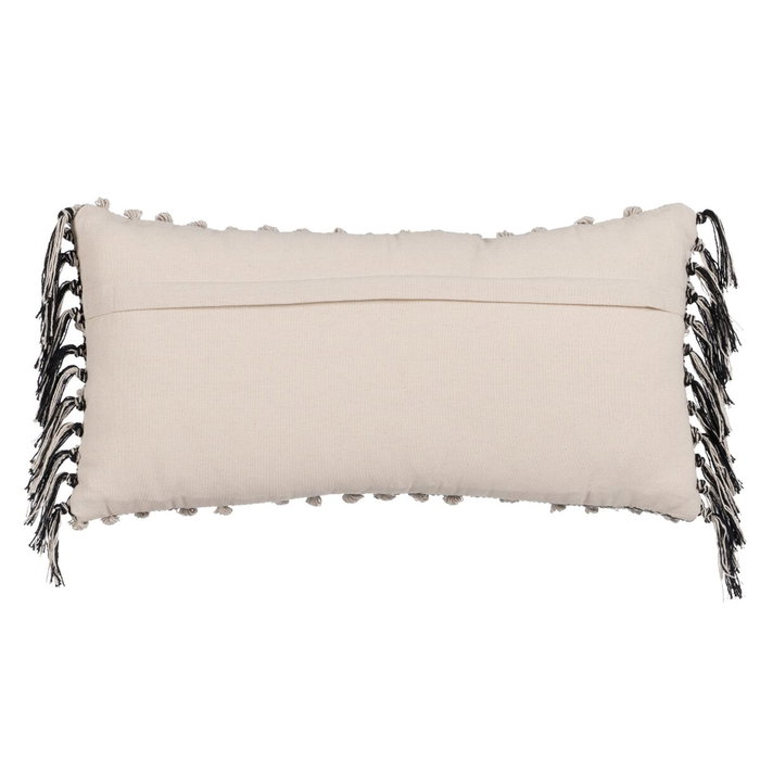 Ixia Cojín de Decoración Beige-Negro 30 x 60 cm