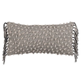 Ixia Cojín de Decoración Beige-Negro 30 x 60 cm