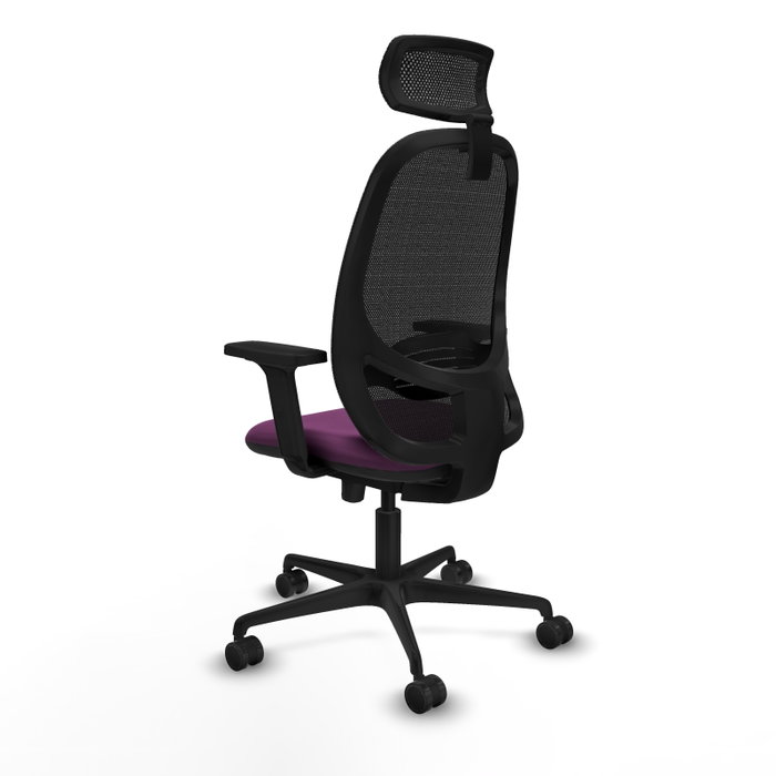 PIQUERAS Y CRESPO Silla de oficina Cilanco con mecanismo Sincro/Traslack Morado y Negro