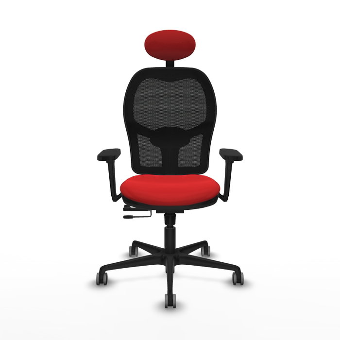 PIQUERAS Y CRESPO Silla de oficina Jorquera Sincro/Traslack Rojo/Negro