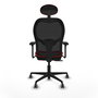 PIQUERAS Y CRESPO Silla de oficina Jorquera Sincro/Traslack Rojo/Negro