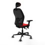 PIQUERAS Y CRESPO Silla de oficina Jorquera Sincro/Traslack Rojo/Negro