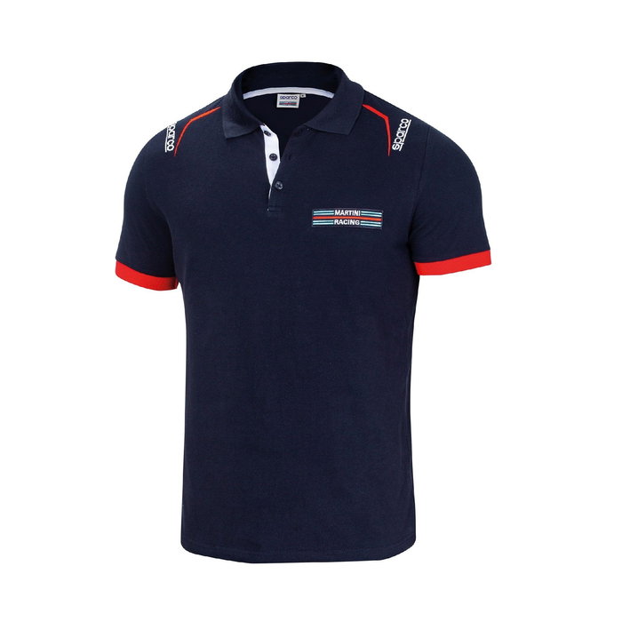 Polo de Manga Corta Sparco Martini Racing Azul marino XL Polo de Manga Corta Sparco Martini Racing Azul marino XL