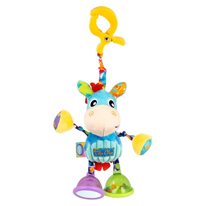 Playgro Clip Clap Juguete Colgante Bebé +0 Meses Sonajero Espejo 6 Idiomas Inglés Francés Alemán Italiano Portugués Español