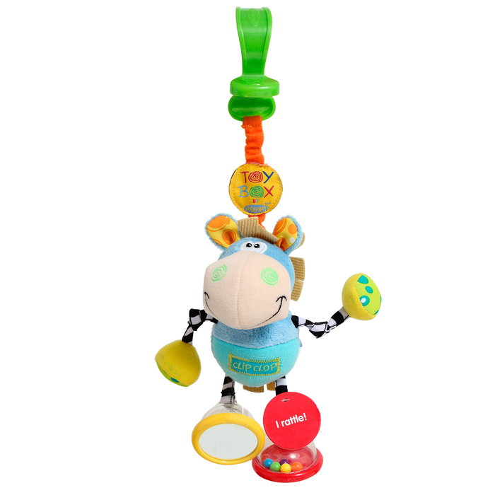 Playgro Clip Clap Juguete Colgante Bebé +0 Meses Sonajero Espejo 6 Idiomas Inglés Francés Alemán Italiano Portugués Español