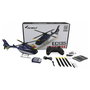 AMEWI The Flying Bulls EC135 PRO Helicóptero a Escala 1:32, RC de 6 Canales, RTF con Motor Brushless, Azul/Gris, para Principiantes 16+