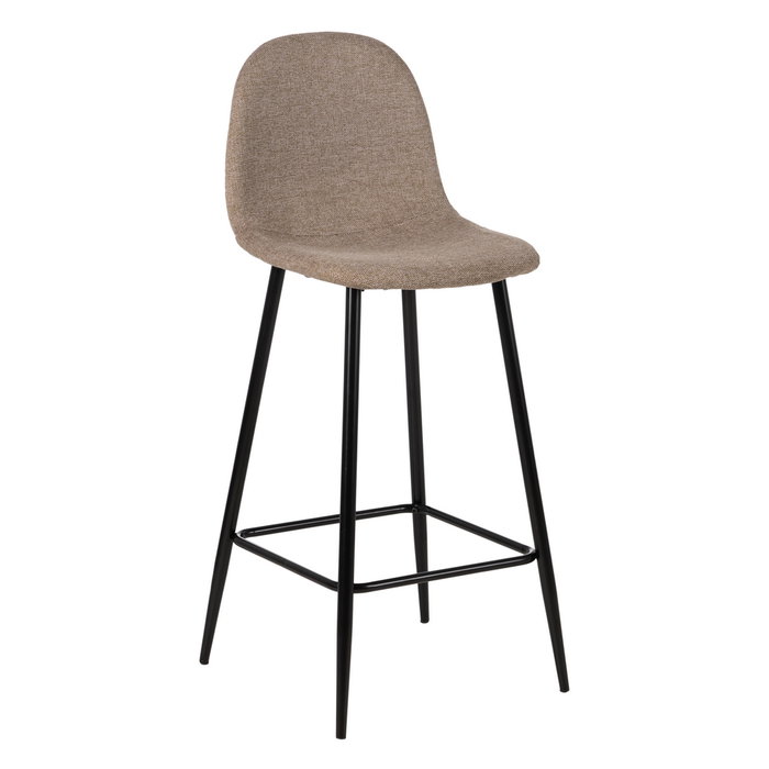 Taburete Taupe Tejido-Metal Salón 45,50 X 45 X 105,50 cm (Set de 4)