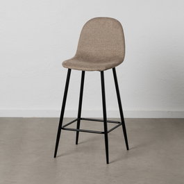 Taburete Taupe Tejido-Metal Salón 45,50 X 45 X 105,50 cm (Set de 4)