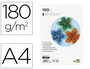 Liderpapel Cartulina A4 180g/m2 Marron Paquete de 100 Hojas