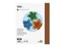 Liderpapel Cartulina A4 180g/m2 Marron Paquete de 100 Hojas