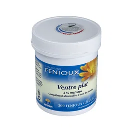 FENIOUX Vientre Plano 200 Cápsulas - Suplemento para Digestión, Meteorismo, Flatulencia y Control de Peso - Con Extracto de Café Verde e Hinojo